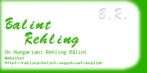 balint rehling business card